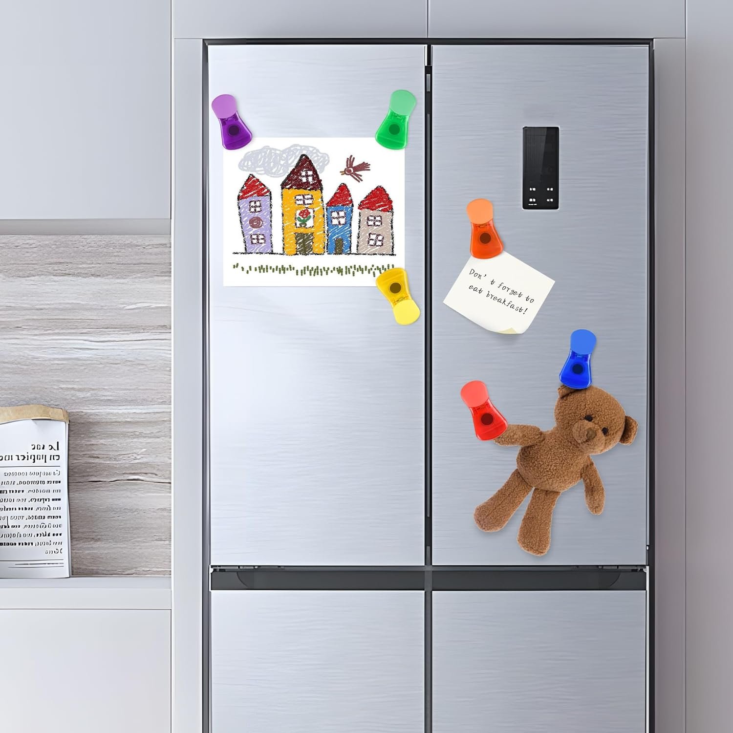 wholesale bag clips, 12 pack food chip snack bag sealing clips, color refrigerator magnet clips air-tight clips for home kitchen storage factory & supplier oem