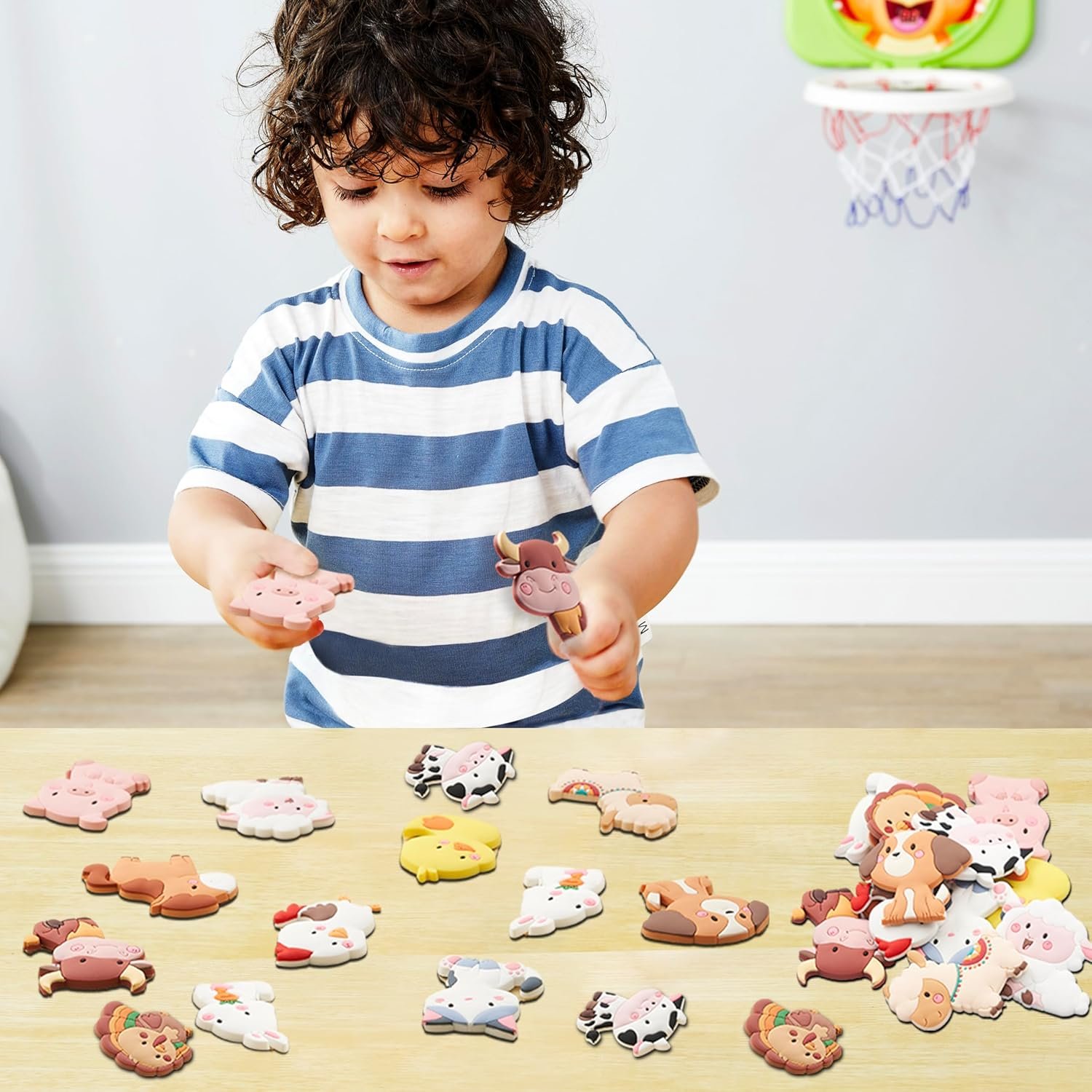 wholesale joyin 12 pcs animal fridge magnets for kids, cute rubber refrigerator magnets for kids magnetic toys whiteboard educational learning toys party favor birthday children gifts factory & supplier oem