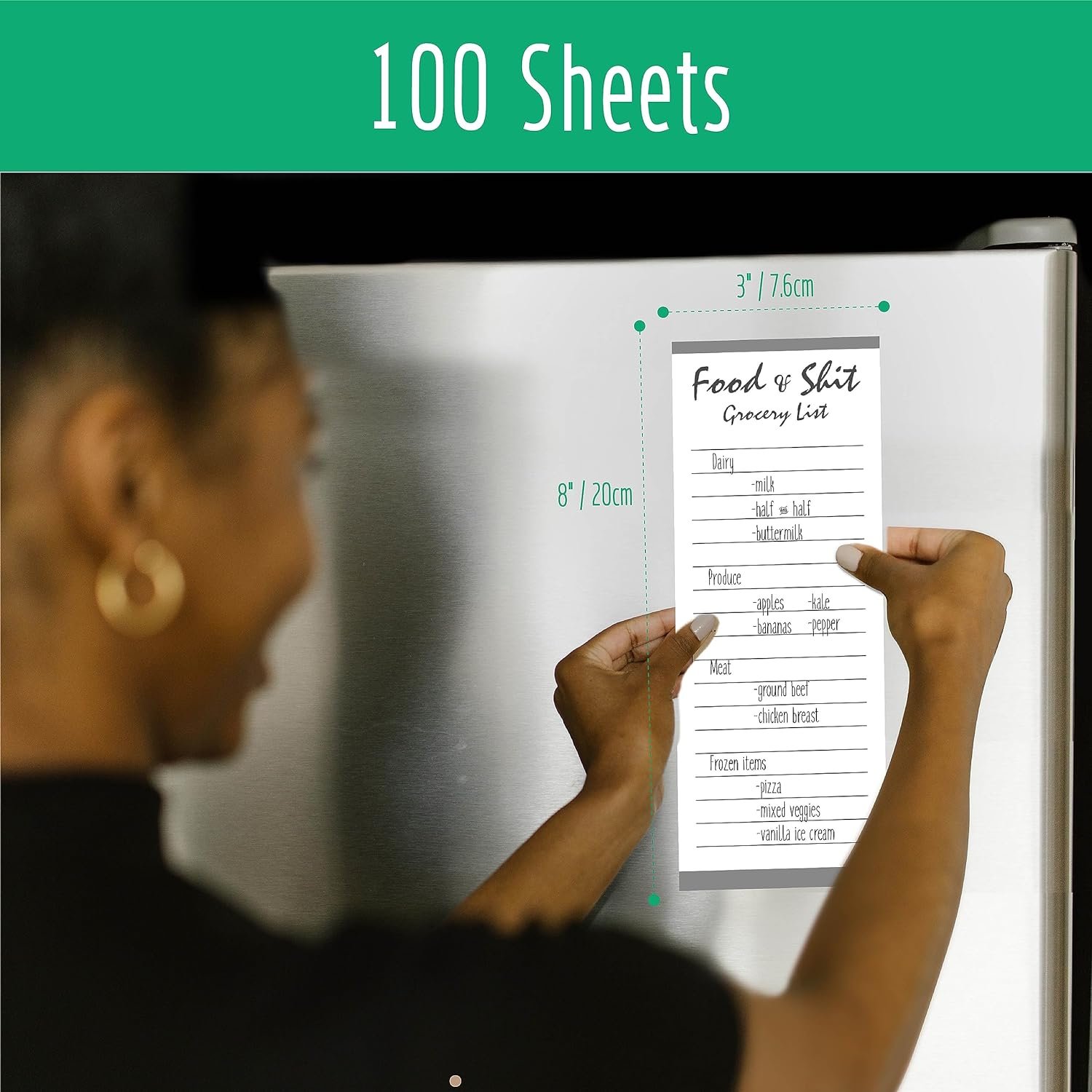 wholesale hebayy 100 pages food&shit magnetic back funny grocery list planner note pad to do list for fridge locker (3