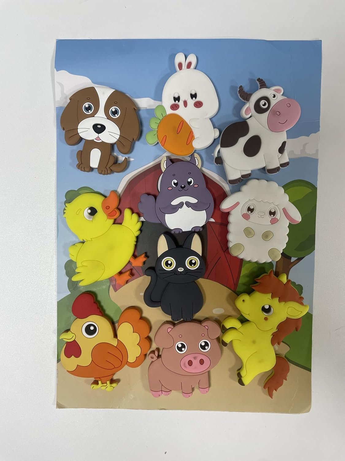 wholesale supineedo refrigerator magnets for kids, cute farm animals fridge magnet for toddlers 1-3 kids magnets for fridge baby educational gift, full back magnetic toddler magnets factory & supplier oem