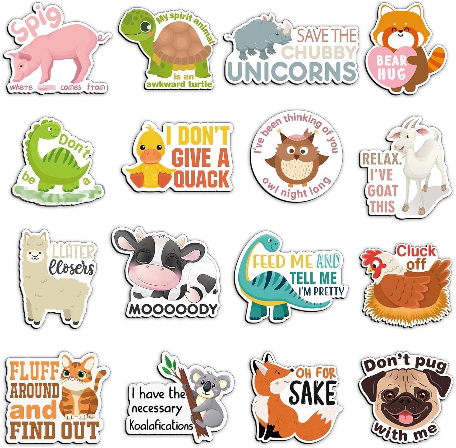 wholesale kanayu 16 pcs funny cute magnets adult fridge refrigerator puns magnets for adults for home locker whiteboard office school cabinet(animal) factory & supplier oem