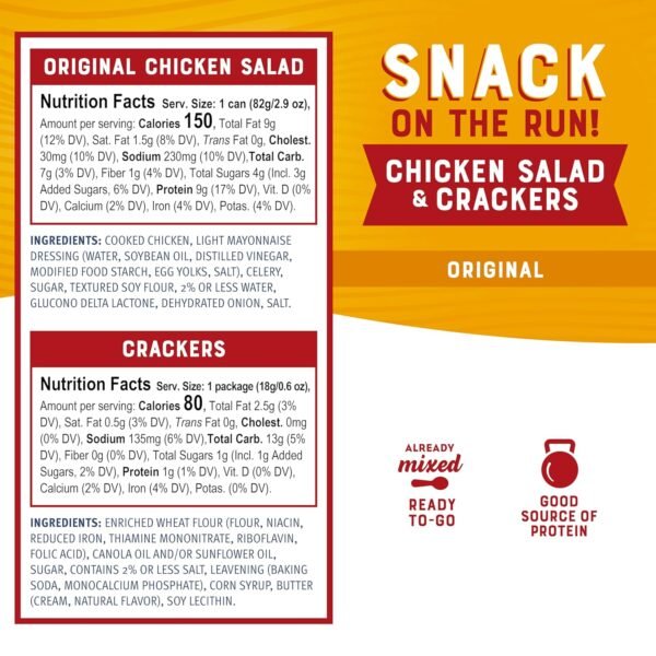 low-cost wholesale bumble bee snack on the run chicken salad with crackers kit, 3.5 oz (pack of 12) - ready to eat, spoon included - shelf stable & convenient protein snack oem/odm services