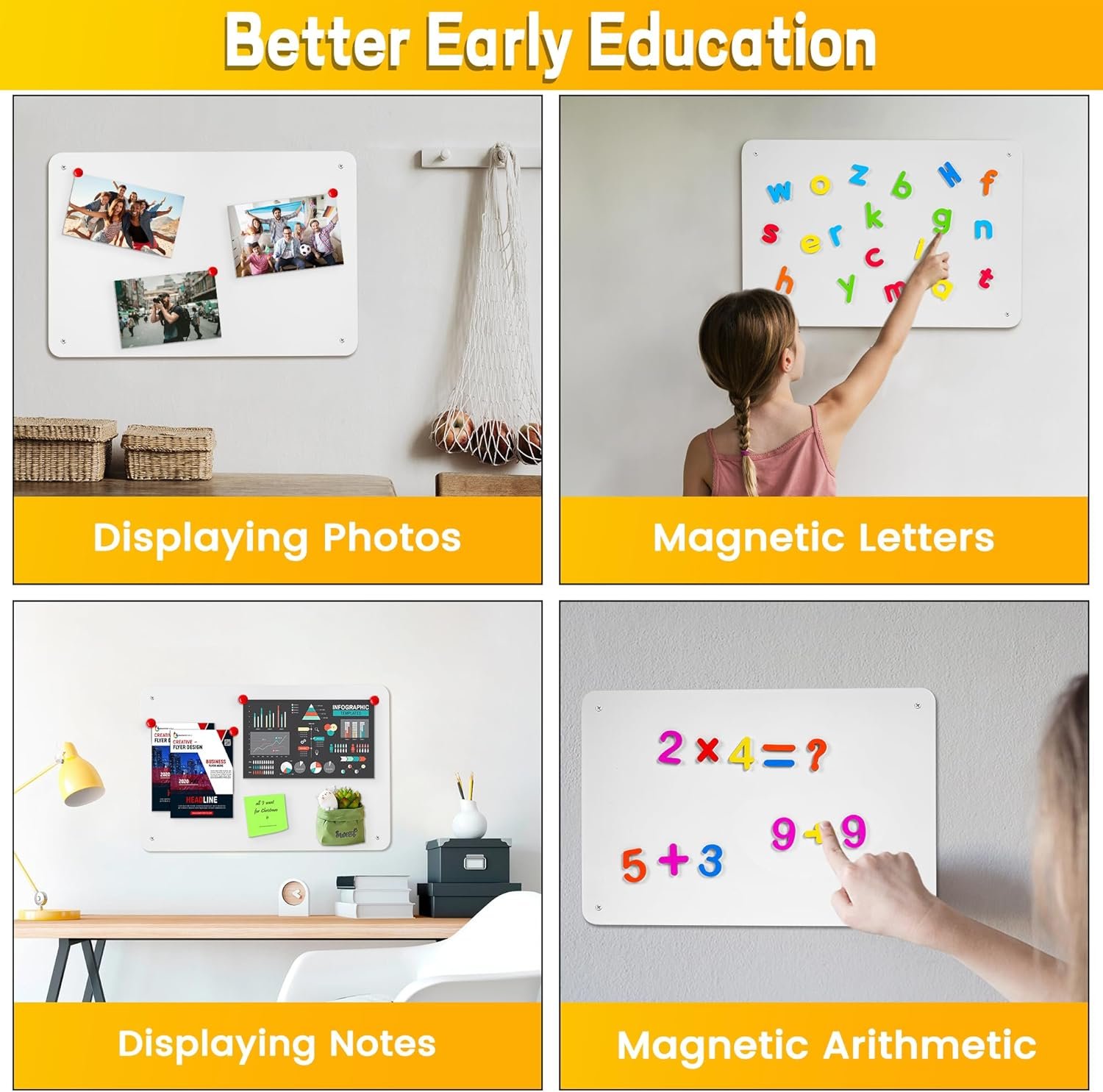 wholesale white magnetic bulletin board, 17.7