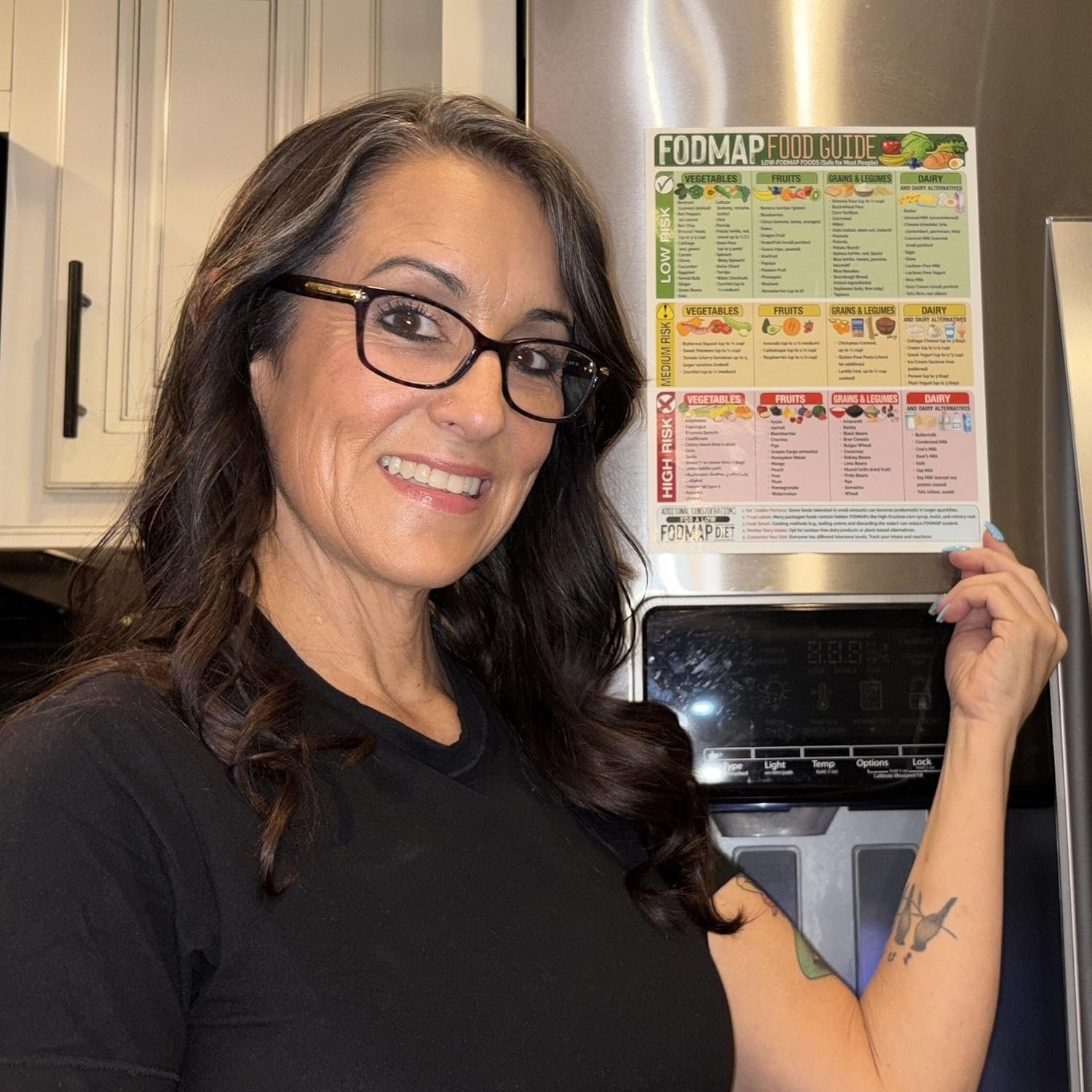 wholesale magnetic 8.5x11 fodmap food guide – ibs-friendly diet poster & chart, safe foods list, digestive health guide, dietary restriction nutrition reference, educational waterproof fridge magnet for kitchen factory & supplier oem
