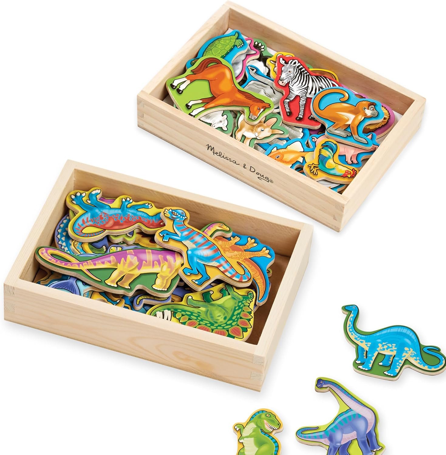 wholesale melissa & doug wooden magnets set - animals and dinosaurs with 40 wooden magnets factory & supplier oem