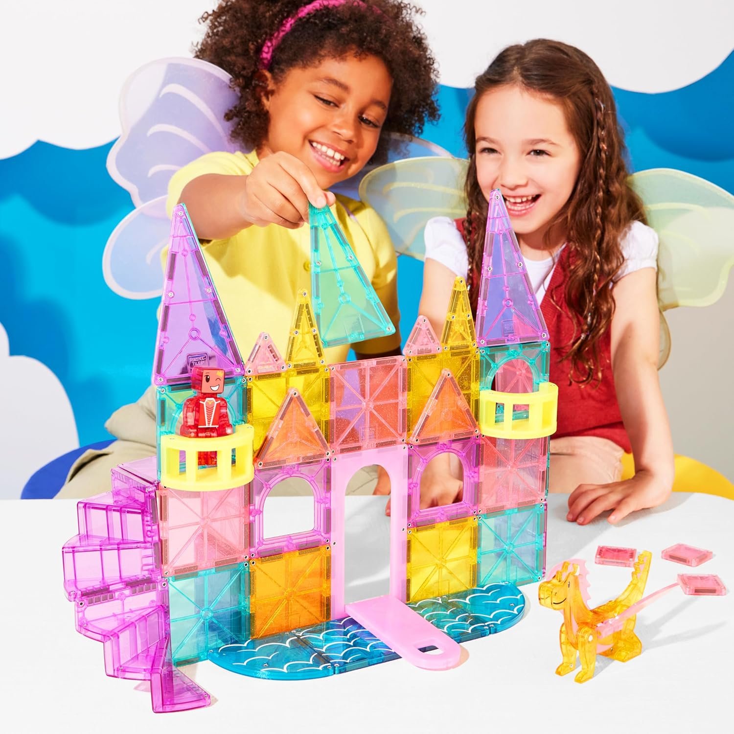 wholesale magna-tiles castle dlx 48-piece magnetic construction set, the original magnetic building brand factory & supplier oem