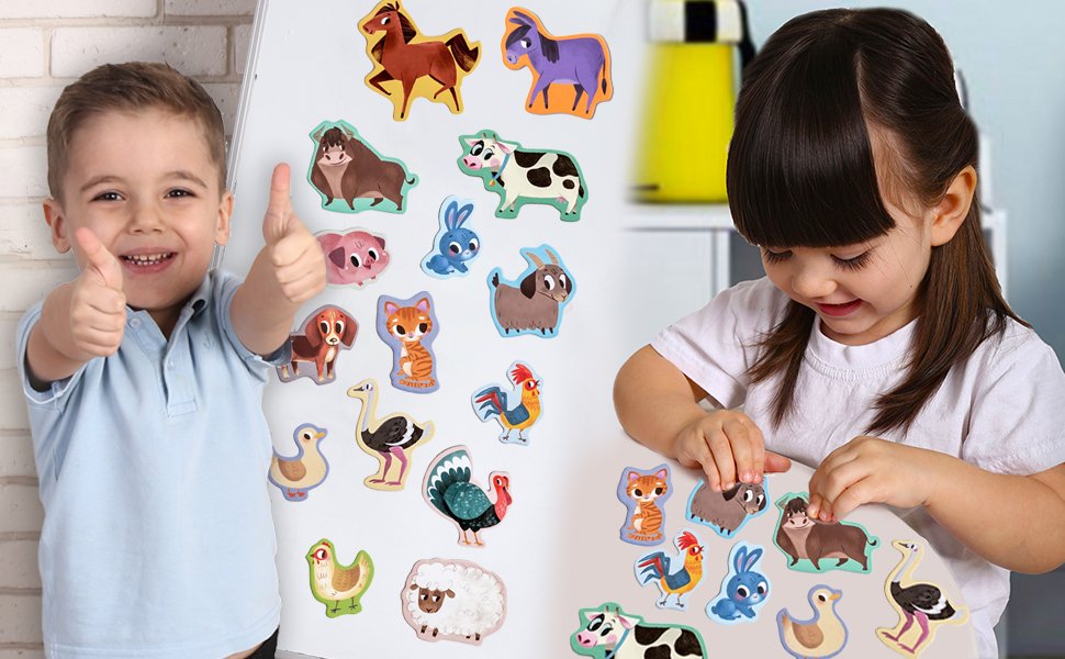 wholesale farm animal magnets -real large fridge magnets for toddlers- magnetic educational toys baby 3 year old baby learning magnets for kids- speech development toys - kid magnets for magnetic theatre factory & supplier oem