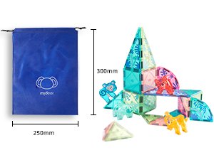 wholesale mideer animal magnetic tiles 40 pcs, magnetic building blocks for toddler 3-5, educational stack tile construction magnet block stem learning toy for kids age 3-5 4-8 factory & supplier oem