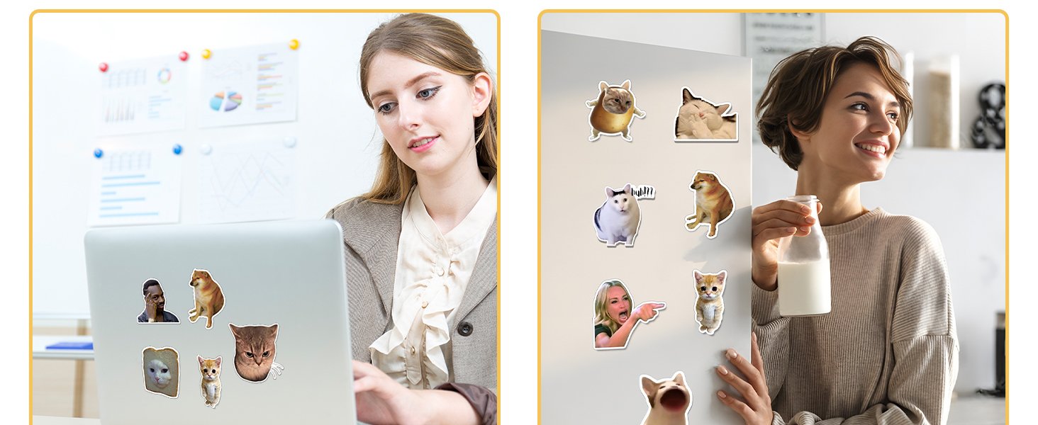 wholesale 24pcs funny magnets for fridge cat meme magnets cool magnet set crying cat dog hamster duck magnets for gaming kitchen home decor refrigerator car office cabinet dishwasher and whiteboard accessories factory & supplier oem