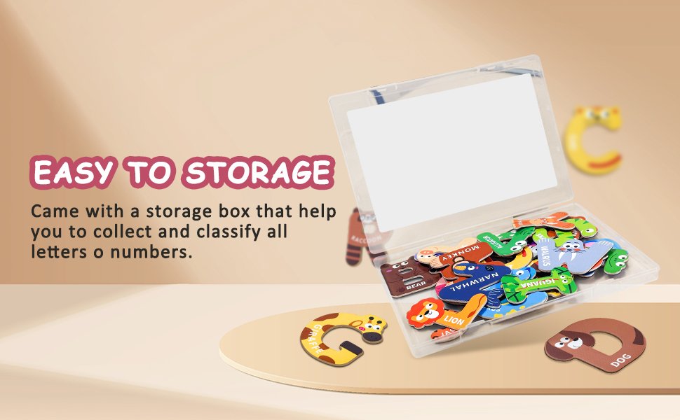 wholesale magnetic alphabet fridge magnets with colorful animal designs for toddlers & kids ages 3-5 - great for home and classroom letter recognition & spelling practice - ideal preschool gift factory & supplier oem