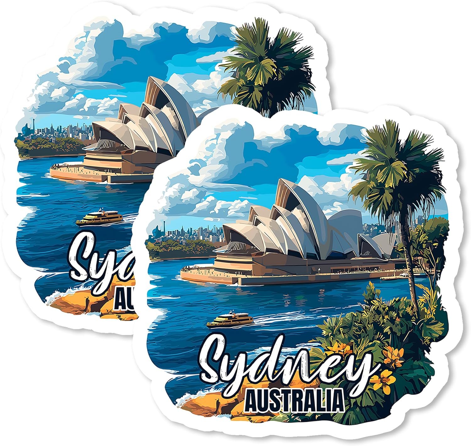 wholesale sydney australia magnet 4 inch 2-pack – strong vinyl decorative travel magnets for fridge locker kitchen office – cute fun aesthetic cool durable & long-lasting souvenir id44999 factory & supplier oem