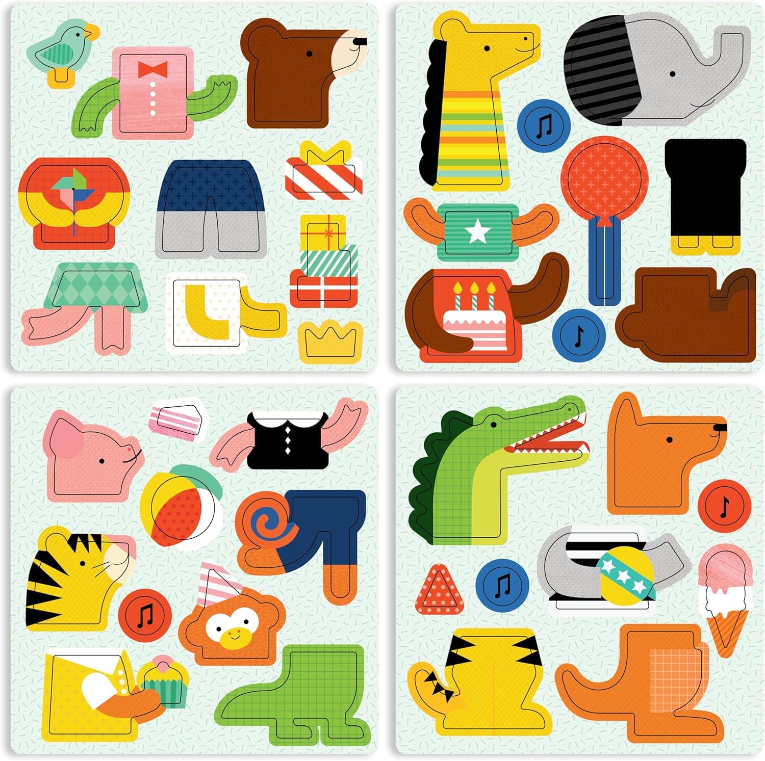 wholesale petit collage magnetic play set, party animals – mix & match magnetic game board, ideal for ages 3+ – includes 2 magnetic scenes and over 25 magnet pieces, ideal travel activity for kids factory & supplier oem