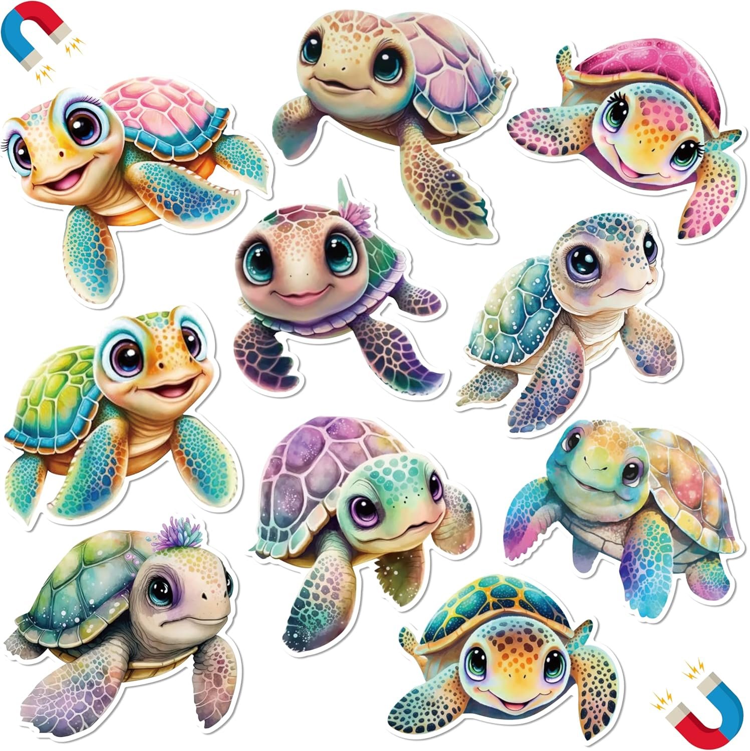 wholesale japbor cruise door decorations magnetic - 10pcs sea turtle cruise magnet, ocean turtles car ship cabin refrigerator magnets decal, sea animal fridge magnetic stickers for home kitchen cabinet decor factory & supplier oem