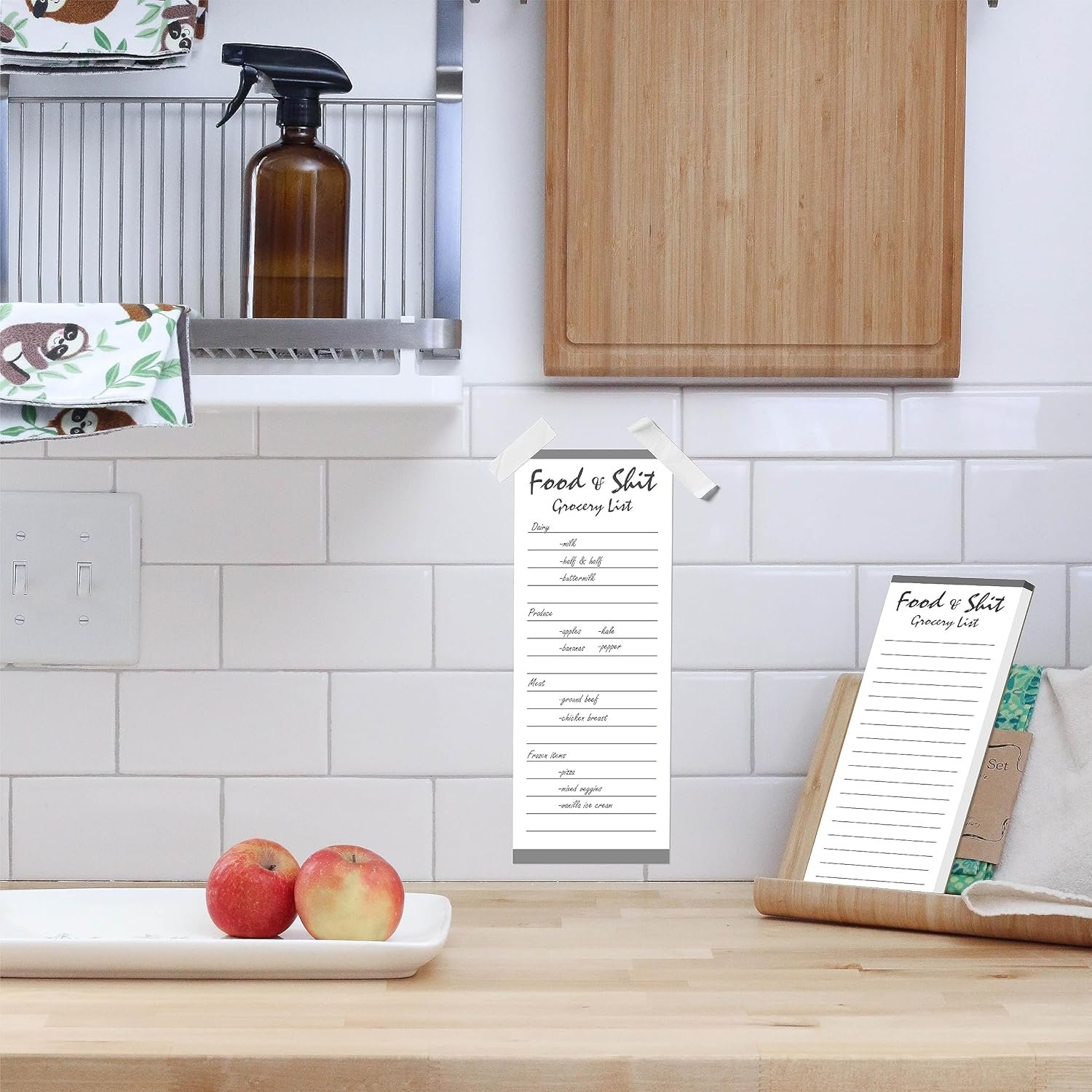 wholesale hebayy 100 pages food&shit magnetic back funny grocery list planner note pad to do list for fridge locker (3