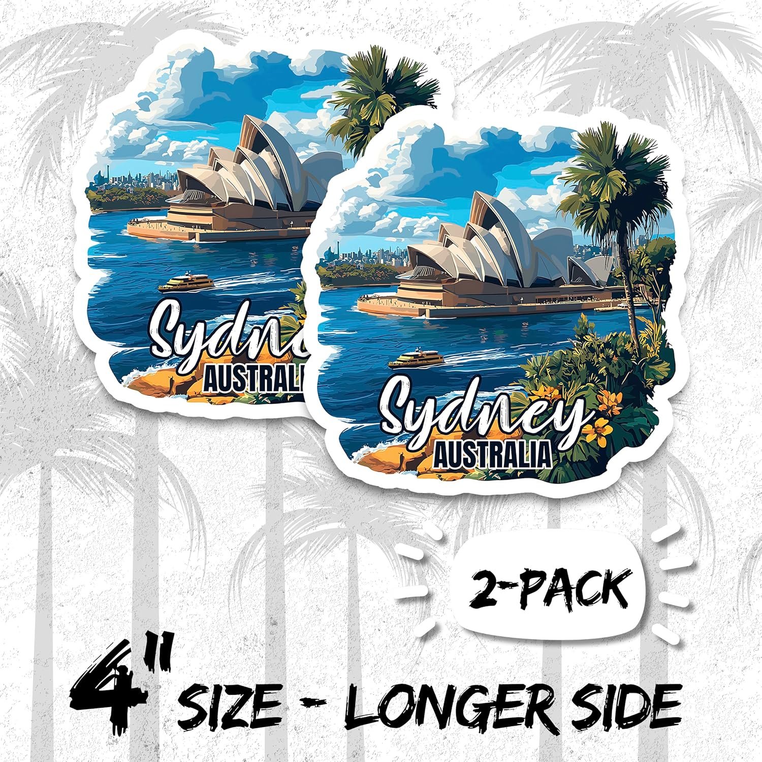 wholesale sydney australia magnet 4 inch 2-pack – strong vinyl decorative travel magnets for fridge locker kitchen office – cute fun aesthetic cool durable & long-lasting souvenir id44999 factory & supplier oem