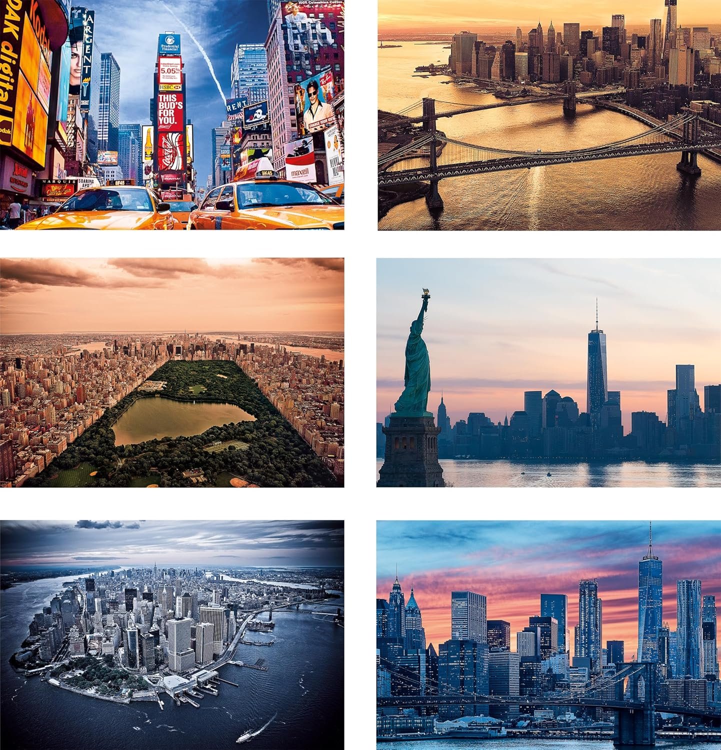 wholesale new york souvenir refrigerator magnets - double-sided, 6 pack, 3 x 4.5 inches, made in usa factory & supplier oem
