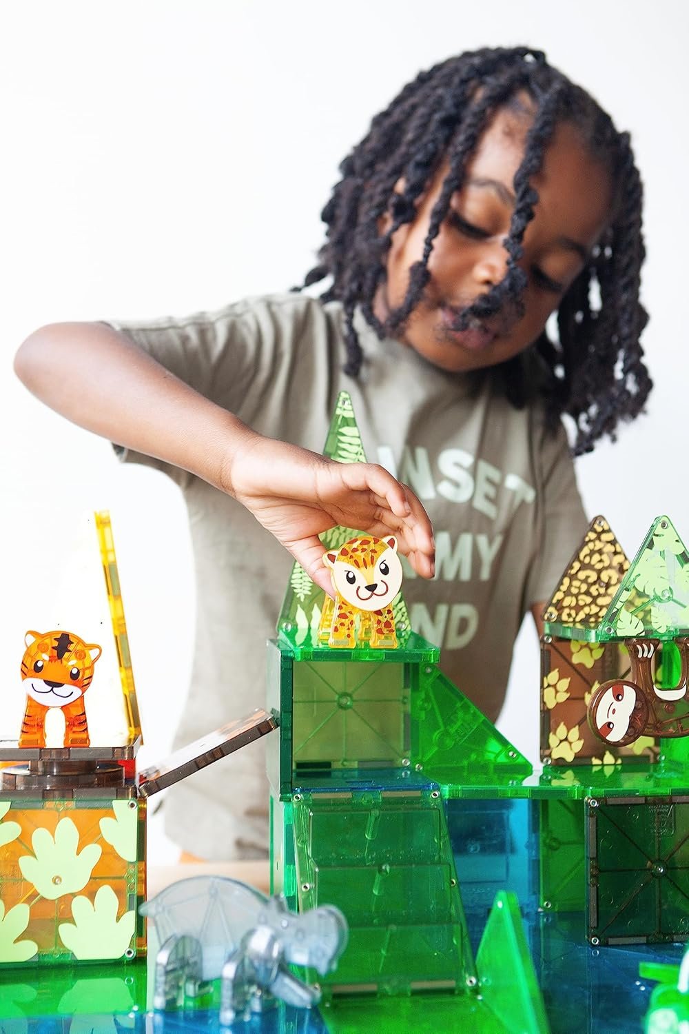 wholesale magna-tiles jungle animals 25-piece magnetic construction set, the original magnetic building brand factory & supplier oem