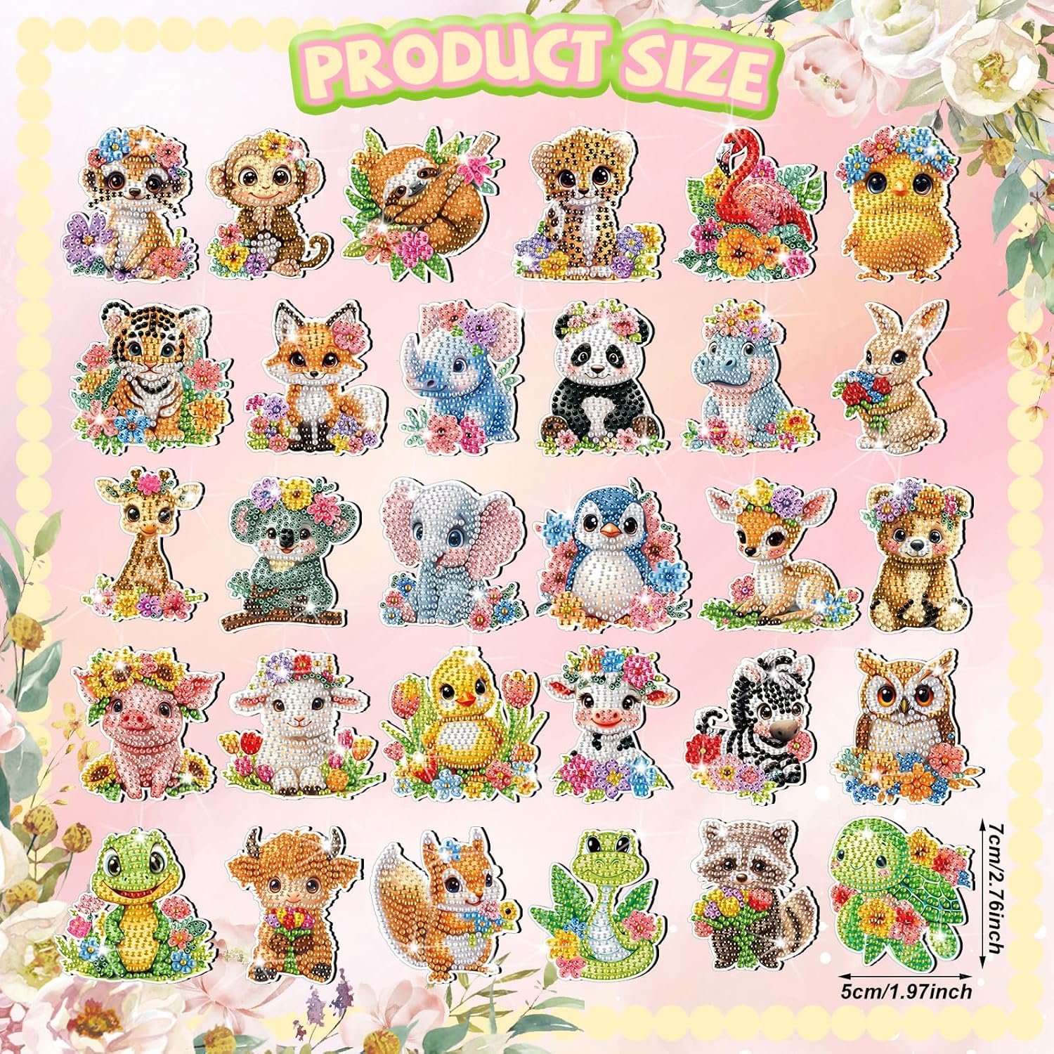 wholesale xuhal 30 pcs animal diamond painting magnets watercolor animal diamond art magnet kits for adults cute elephant tiger refrigerator magnetic sticker 5d rhinestone fridge stickers for diy crafts gifts factory & supplier oem