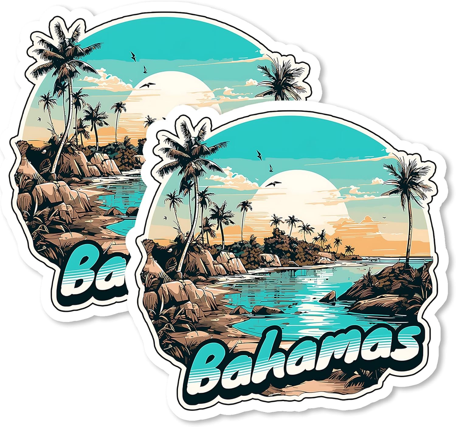 wholesale bahamas magnet 4 inch 2-pack – strong vinyl decorative travel magnets for fridge locker kitchen office – cute fun aesthetic cool durable & long-lasting souvenir id44999 factory & supplier oem
