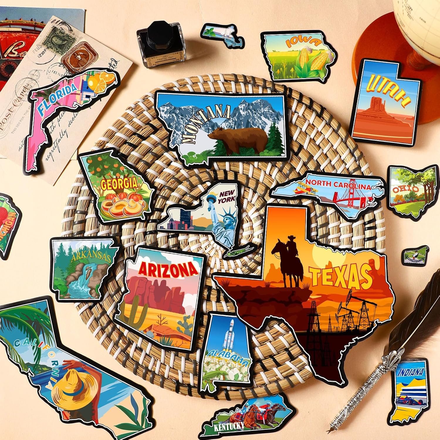 wholesale xuhal 50 pcs us map fridge magnets states car magnets states map magnetic car decoration usa souvenirs magnet sticker for refrigerator travel souvenirs gift factory & supplier oem