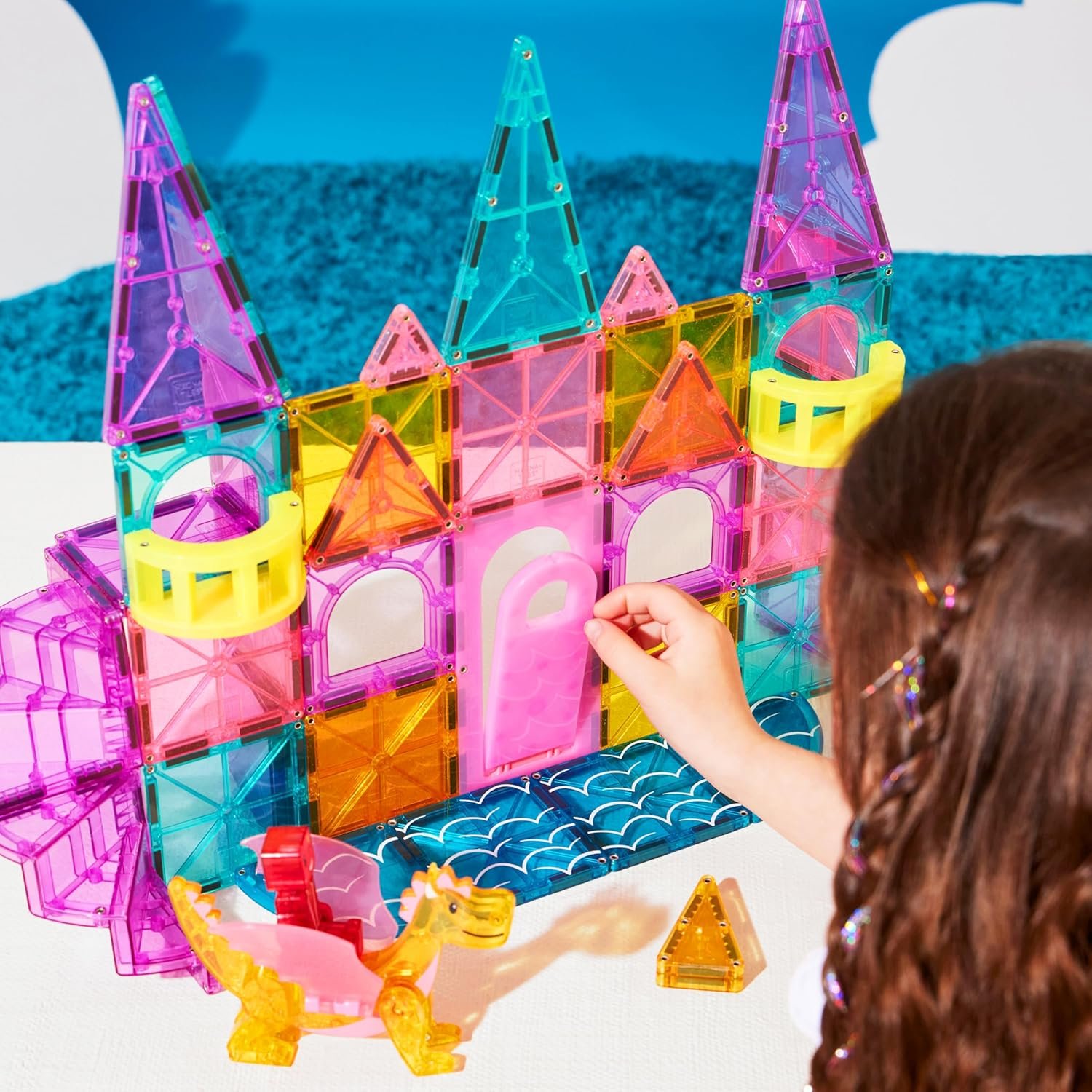 wholesale magna-tiles castle dlx 48-piece magnetic construction set, the original magnetic building brand factory & supplier oem