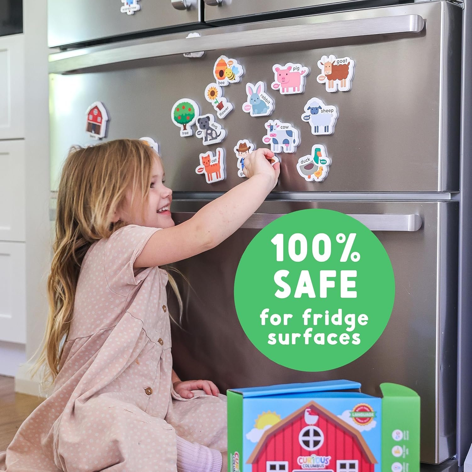 wholesale curious columbus fridge magnets for toddlers 1-3 year olds | farm animal refrigerator magnets for kids| baby abc learning and educational toys from babies to preschool factory & supplier oem