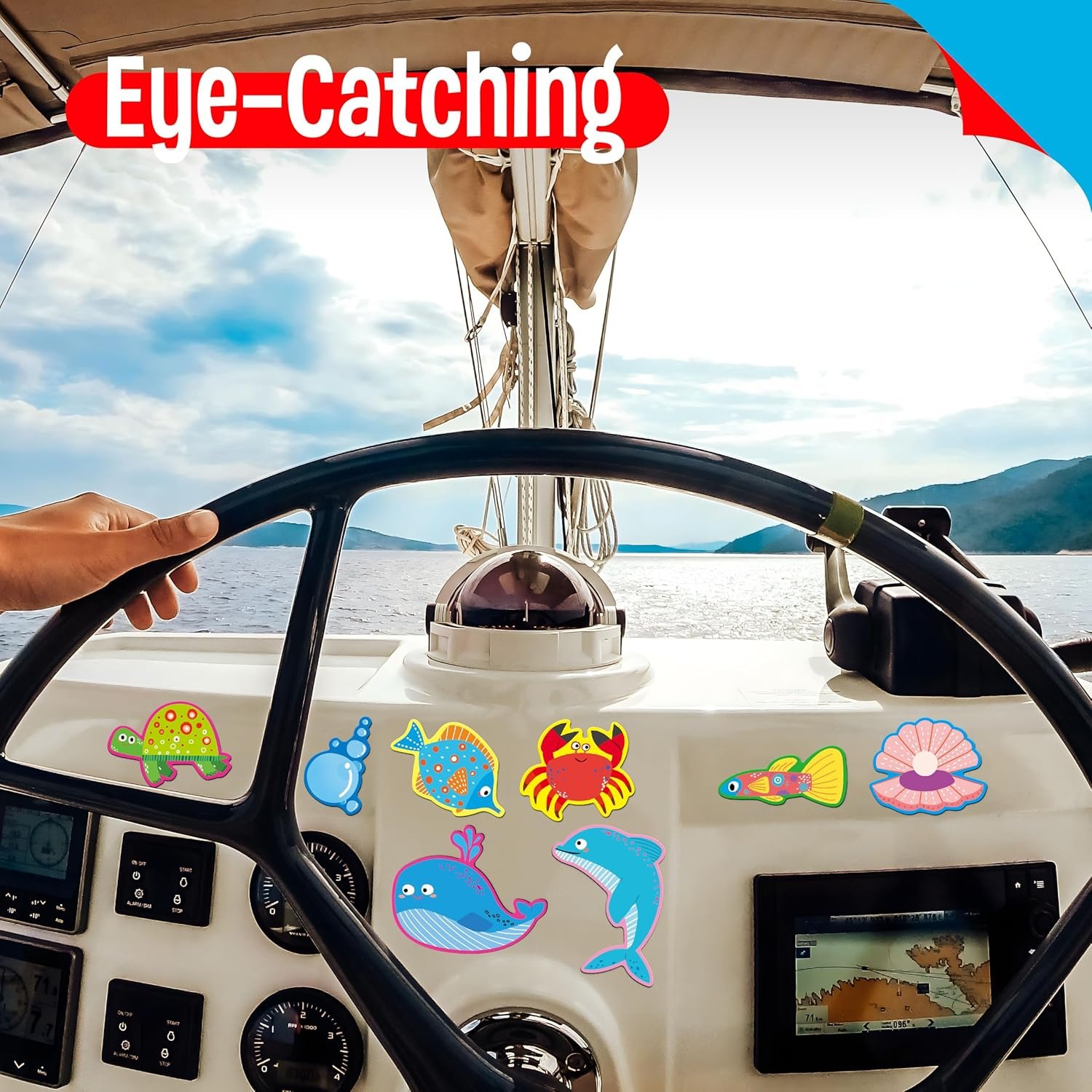 wholesale 60pcs cruise door decorations, magnetic ocean cruise door magnet waterproof sea animals magnet stickers ocean fridge decors for refrigerator, carnival cruise party supplies factory & supplier oem