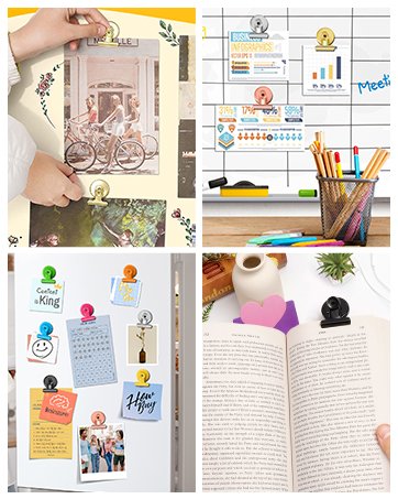 wholesale 12pack fridge magnets refrigerator magnets magnetic clips heavy duty detailed list display paper fasteners on home& office& teaching (black, 12) factory & supplier oem