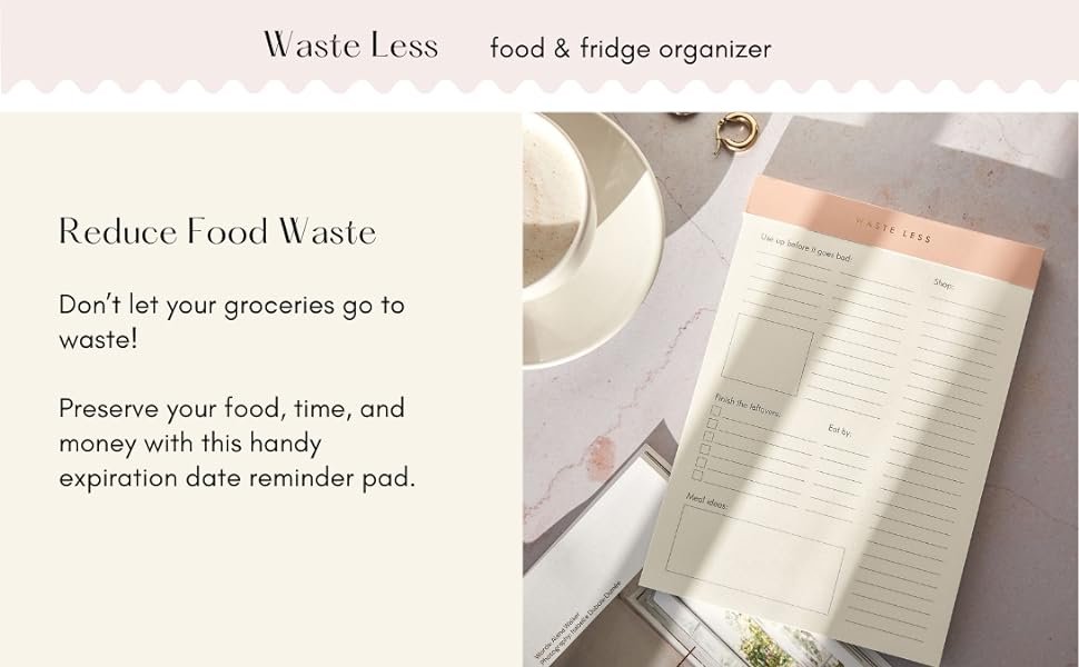 wholesale waste less - track perishables and reduce food waste, magnetic meal planner pad and grocery list, 52 tear-off pages, 8 x 6 inches factory & supplier oem