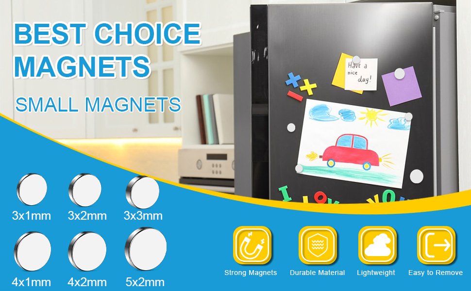 wholesale small magnets, 800 pack refrigerator magnets 3x3mm rare earth magnet neodymium magnet for crafts, whiteboard, kitchen cabinet factory & supplier oem