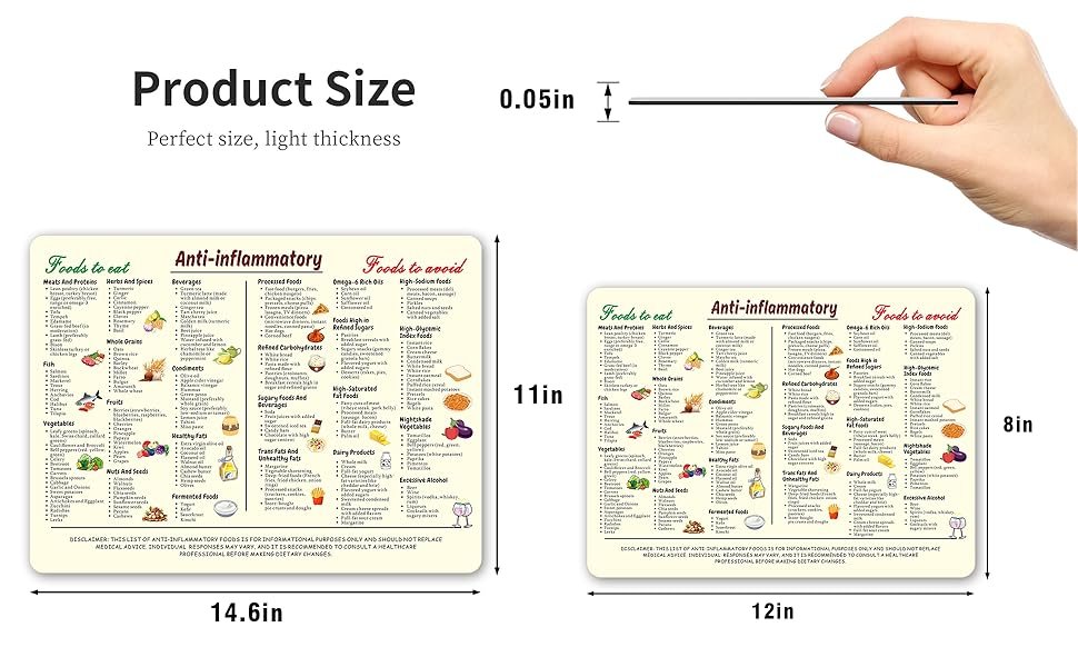 wholesale anti inflammatory diet food guide fridge magnets anti-inflammatory diet cheat chart,nutrition grocery list refrigerator magnets,healthy food list,kitchen & dining room assistance chart, 11x14.6in factory & supplier oem
