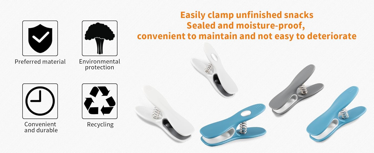 wholesale chip clips - pack of 12 magnetic food clips for bread and snack bags factory & supplier oem