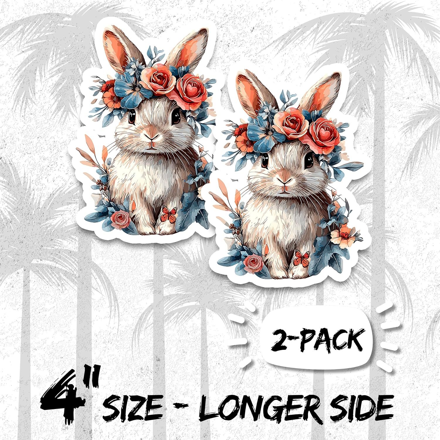 wholesale rabbit magnet 4 inch 2-pack – strong vinyl decorative animal magnets for fridge locker kitchen office – cute fun aesthetic cool durable & long-lasting souvenir id44999 factory & supplier oem