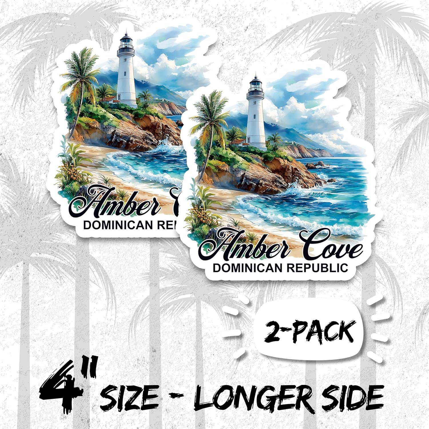 wholesale amber cove dominican republic magnet 4 inch 2-pack – strong vinyl decorative travel magnets for fridge locker kitchen office – cute fun aesthetic cool durable & long-lasting souvenir id44999 factory & supplier oem