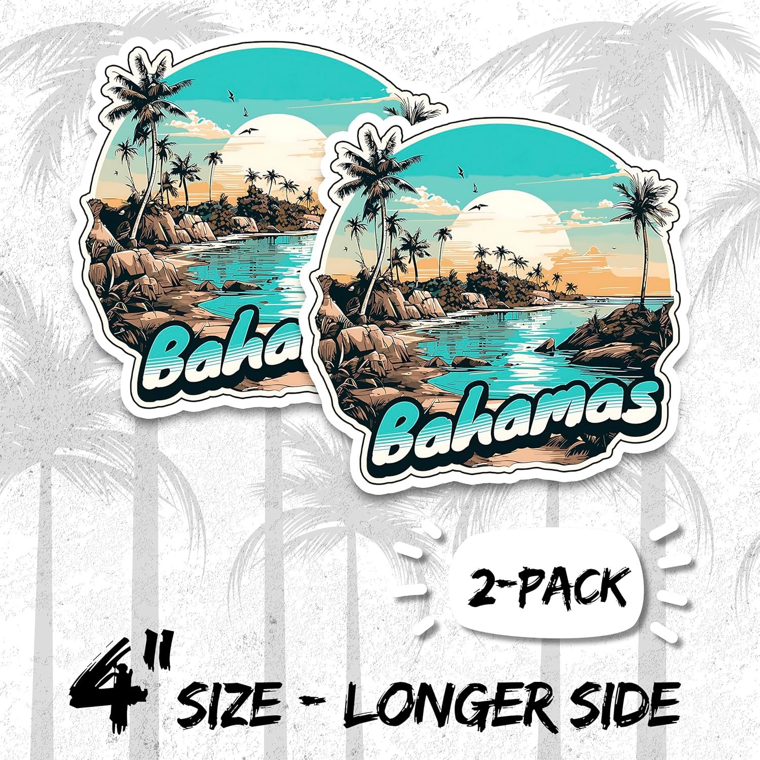 wholesale bahamas magnet 4 inch 2-pack – strong vinyl decorative travel magnets for fridge locker kitchen office – cute fun aesthetic cool durable & long-lasting souvenir id44999 factory & supplier oem