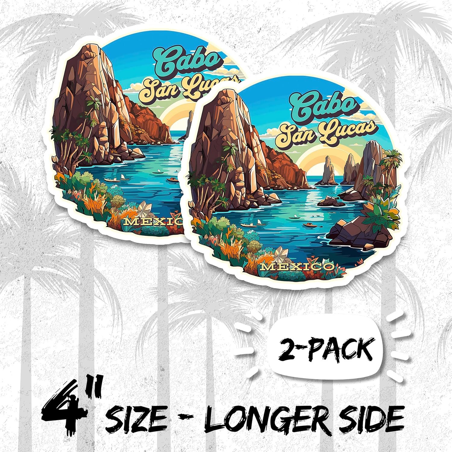 wholesale cabo san lucas mexico magnet 4 inch 2-pack – strong vinyl decorative travel magnets for fridge locker kitchen office – cute fun aesthetic cool durable & long-lasting souvenir id44999 factory & supplier oem