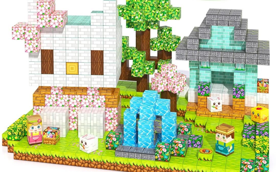 Wholesale 108PCS Magnetic Blocks Kids Magnet Toys, Large 1 inch Building Cubes with Puzzle Panel, Mine Magworld Easter Bunny Garden Building Crafts, Sensory Learning Toys Gift for 3+ Year Old Boys Girls Factory & Supplier OEM