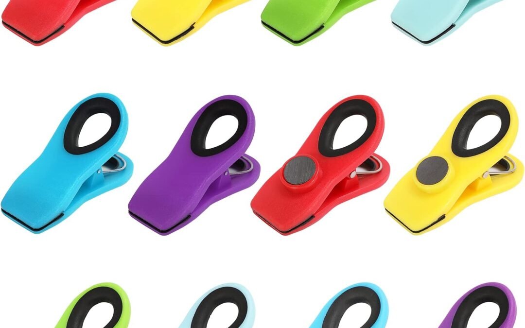 Wholesale 12 Pack Chip Clips, Magnetic Bag Clips with Airtight Seal for Chips, Bread, Snacks, Fridge Organizer Kitchen Storage Clips Multicolor Factory & Supplier OEM