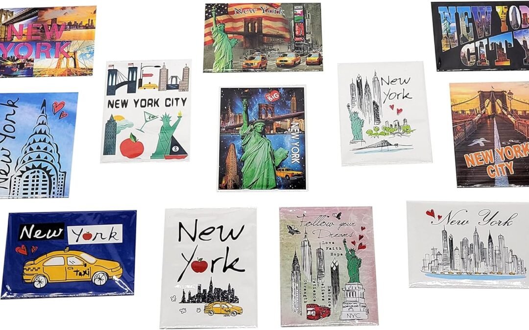 Wholesale 12 Set NYC (New York City) Large Photo Souvenir Fridge Magnets with Classic & Artistic Designs 2.5 x 3.5 inch – Pack of 12 Factory & Supplier OEM