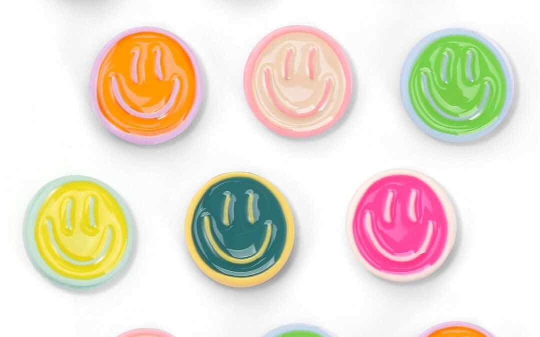 Wholesale 12Pcs Fridge Magnet, Cute Magnets Refrigerator, 6 Colors Resin Smile Face Decorative Magnet, Colorful Cute Magnets for Whiteboard Locker Cabinet for Fridge Classroom Kitchen Office Factory & Supplier OEM