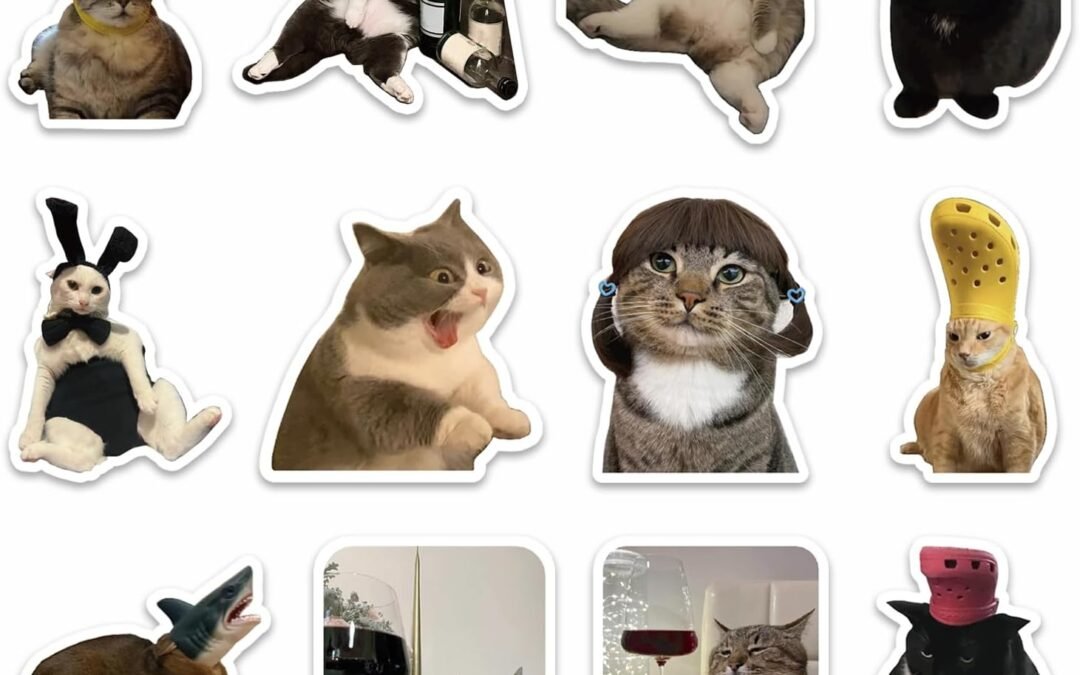 Wholesale 12Pcs Funny Cat Meme Fridge Magnets Cute Refrigerator Magnetic Stickers Decor Morale Humorous Housewarming Gift for Home Office Cabinets School Locker Whiteboard Dishwasher Thickened Strong Magnetic Factory & Supplier OEM