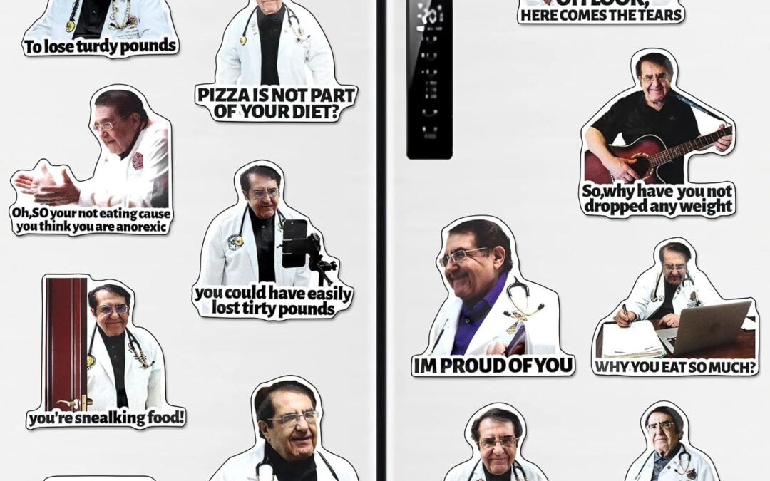 Wholesale 12Pcs Funny Dr. Nowzaradan Fridge Magnet Black Text Dr Now Magnets Doctor Phrase Magnets Motivational Diet Helper Adults Inspirational Cute Fun Magnetic Accessories for Refrigerator & Car Factory & Supplier OEM