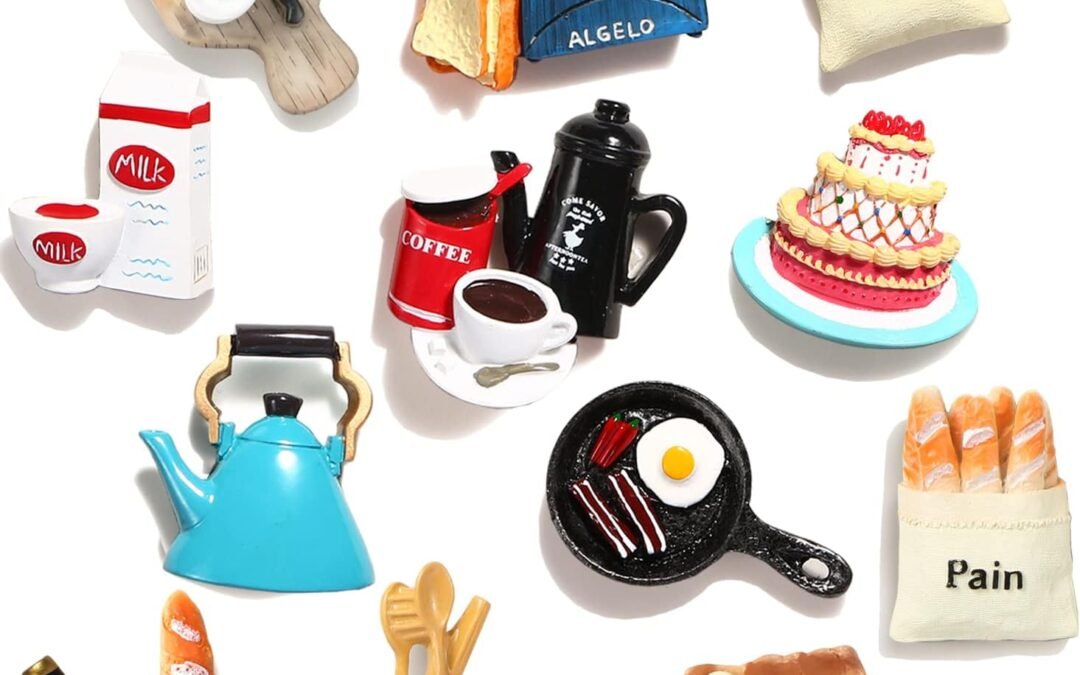 Wholesale 12pcs Food Fridge Magnets for Fridge Fun Cute Magnet Refrigerator Stickers for Kitchen Magnet Decorative Strong Resin Magnets Home Decor Office Factory & Supplier OEM