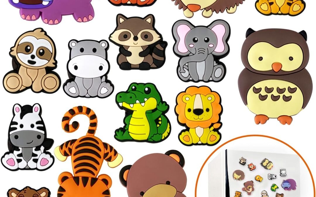 Wholesale 15PCS Jungle Animal Fridge Magnets Refrigerator Magnets Gift for Fridge Whiteboard Cute Animals Magnets Factory & Supplier OEM