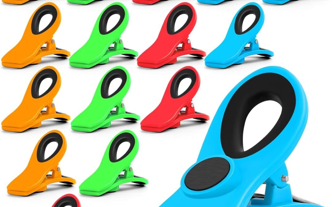 Wholesale 16 Pack Chip Clips Bag Clips, Multicolor Clips for Food Packages, Multipurpose Magnetic Clips, Chip Clips Bag Clips Food Clips, Refrigerator Magnet Clips Chip Clip, Bag Clips for Food Storage Factory & Supplier OEM