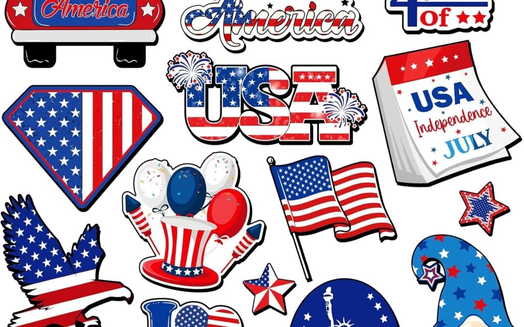 Wholesale 16 Pieces Patriotic Refrigerator Magnets Magnetic Patriotic Gnomes Magnets Decoration Memorial Day Decorations America Fridge USA Flag Decorative for Home Independence Day Decor Factory & Supplier OEM