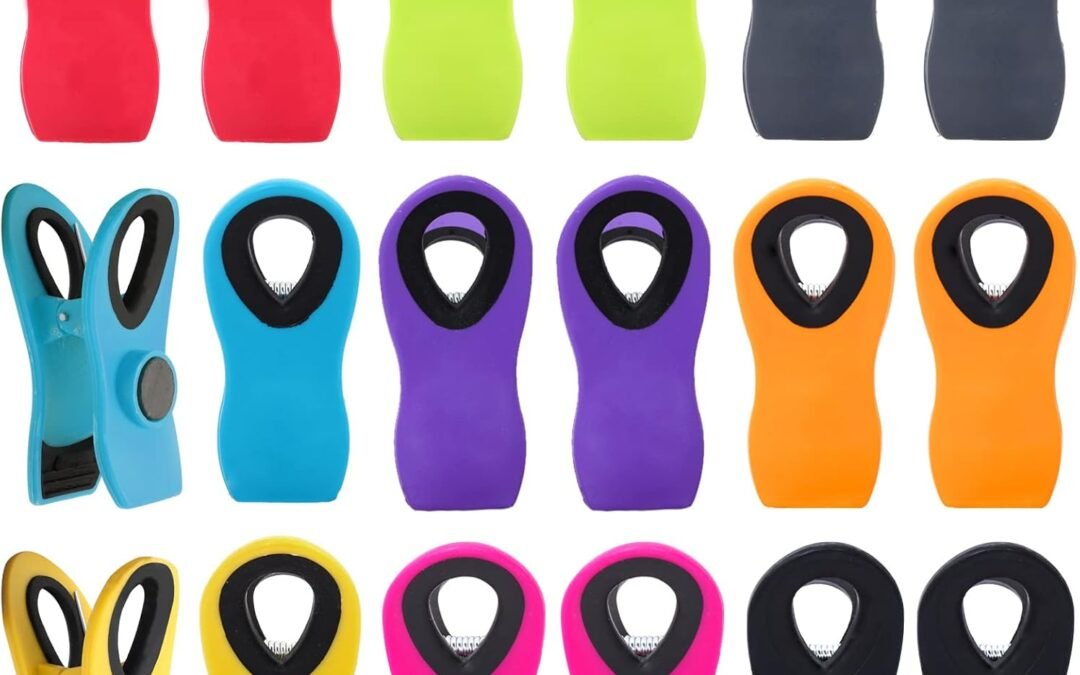 Wholesale 18 Pack Magnetic Bag Clips – Assorted Bright Colors for Food Storage & Fridge Organization Factory & Supplier OEM