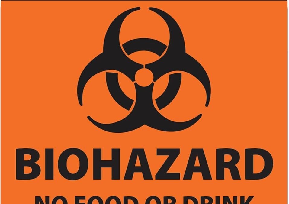 Wholesale 2-Pack Biohazard Magnetic Signs – No Food or Drink Stored in This Refrigerator or Freezer – OSHA Compliant Safety Magnets – Made in USA Factory & Supplier OEM
