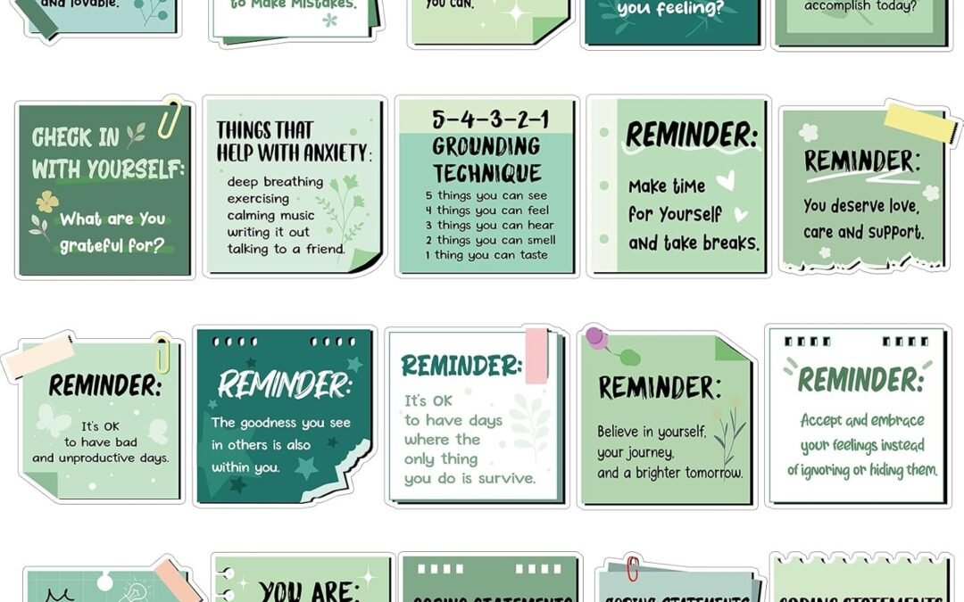 Wholesale 20 Pcs Mental Health Magnets Motivational Daily Reminders Magnets with Positive Affirmations Mental Health Awareness Items for Lockers, Fridges, Home, Office, and Classroom Use(Green) Factory & Supplier OEM