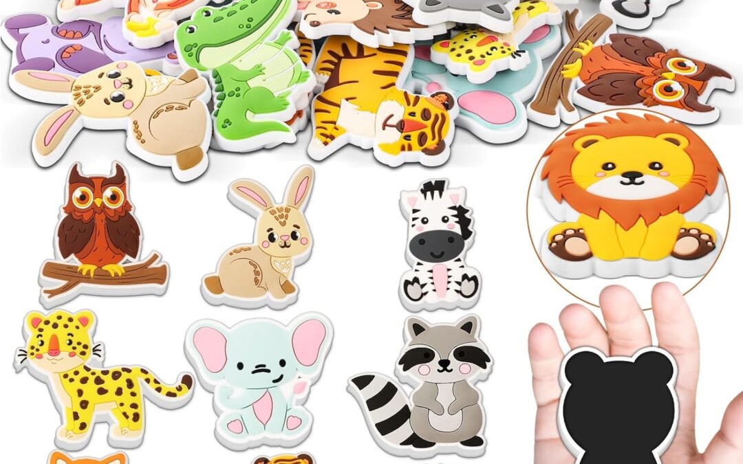 20PCS Fridge Magnets for Kids Animals Refrigerator Magnets for Toddlers 1-3 Rubber Fridge Magnets Baby Educational Magnetic Children Gift Learning Toy Safe Full Back Magnets for Kids Whiteboard